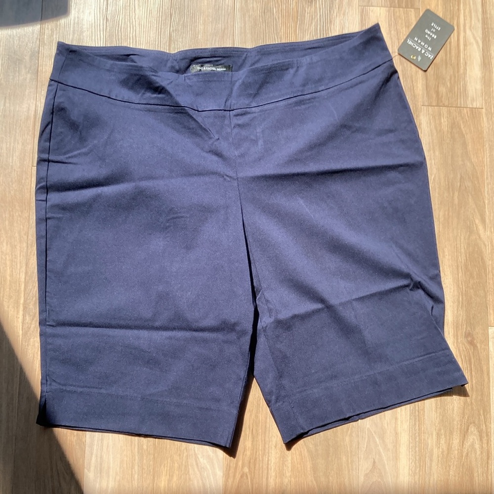 Offer$15 Zac & Rachel pull on short with stretch classic navy blue casual 20W - Picture 6 of 14